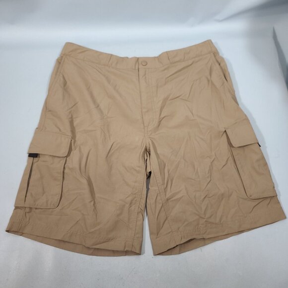 EMS Camp Cargo 10" Bermuda Shorts Fossil Men's Size 36 NWT Small Spot On Back - Picture 1 of 9